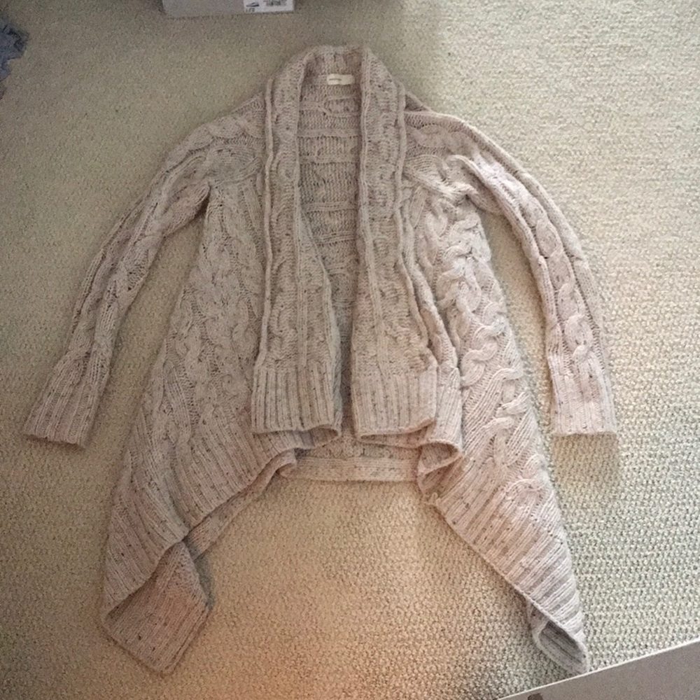 Anthropologie Chunky Knit Sweater Cardigan